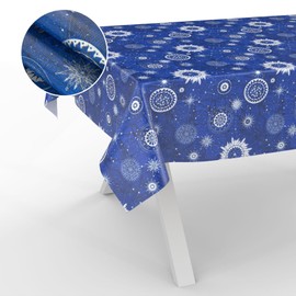 ANRO Oilcloth Tablecloth, Washable, Oilcloth, Garden Tablecloth, Outdoor, Indoor, 220 x 140 cm, Cut Edge, Astrology