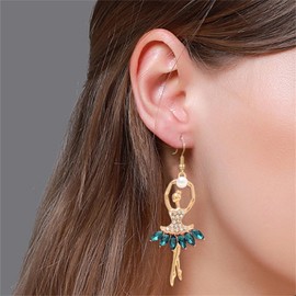 Ballerina Ballet Dancer Earrings for Women Sweet Elegant Dancing Ballet Earrings for Ballerina Earrings Christmas Gift, Small, Alloy Steel, No Gemstone