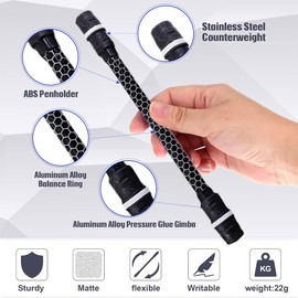 VBKITW Pen Spinning Stick, 4 Sticks Spinning Pen, Rolling Finger Rotation Pens, Pen Spinning Pen for Student Entertainment, Office Supplies (0.5 mm)