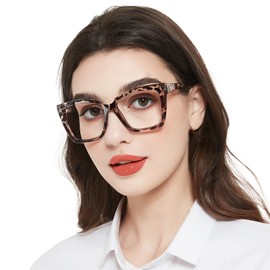 WEMOOTANTS Oversized Reading Glasses 2.25 for Women Men Extra Large Square Readers 1.0 1.25 1.5 1.75 2.0 2.25+ 2.5 2.75 3.0 3.5 Leopard