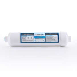 Hydronix ICF-2512 Inline Reverse Osmosis Post, Fridge & Ice Coconut GAC Water Filter 2.5 x 12, 3500 Gal, 1/4" NPT Ports