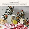 MACKENZIE-CHILDS Medium Enamel Canister, Kitchen Storage Container for Flour and