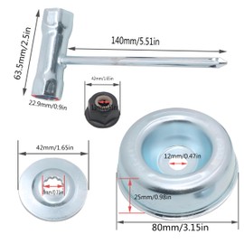 Hippotech Gardening Machine Lawnmower for Stihl Blade Adapter Attachment Maintenance Kit, Blade Adapter Kit for Stihl FS55 FS56 FS80 FS83 FS85 FS90 FS100 FS120 FS200 String Trimmers Brush Cutter
