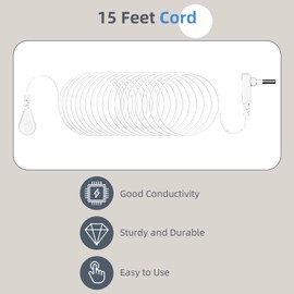 Grounding Cord, Universal Grounding Sheets Replacement Cord, Grounding Mat Wire, Grounding Cords for All Grounding Products, 15 FT