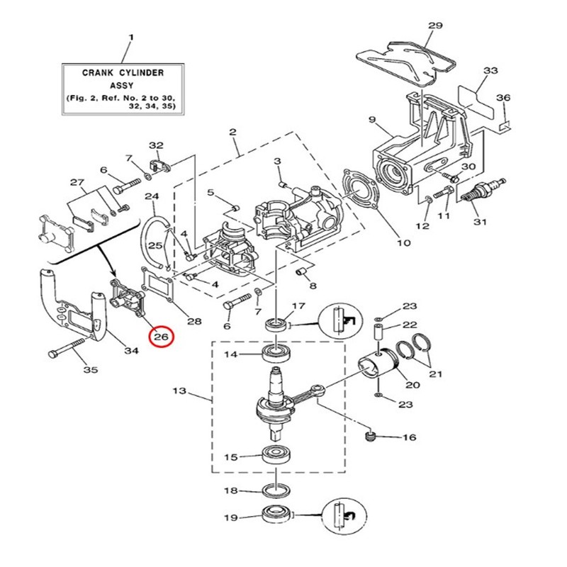 Reed Valve Assembly 6A1 13610 00 Excellent Sealing Heat Resistant