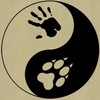 CafePress Wolf Therian Ying Yang Canvas Lunch Bag with Strap