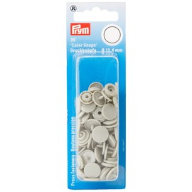 Snap Plastic Color Button (Hock) Gray Round 12.4mm/Set of 30 Refills
