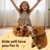 LHOEST Capybara Plush Toy with Scarf 25 CM Capybara Stuffed