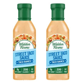 Walden Farms Street Taco Sauce Taco Ranch – Calorie-Free, Gluten-Free, Low Carb, Keto-Friendly, Sugar-Free, Spicy Taco Ranch Flavor – 2-Pack, 12 oz Bottles