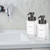 Foaming Soap Dispenser with Stainless Steel Pump, 12oz Refillable Glass
