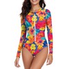 Zando UPF 50+ Long Sleeve Swimsuits for Women Teens Zip
