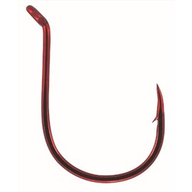 Mustad Ultra Point KVD Double Wide Gap Dropshot Hook (Pack of 10), Red, Size 2