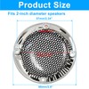 Unlorspy 4pcs Silver Round Speaker Grills Cover 2 Inch Car