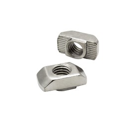 Stainless Steel Hammer Nut Slot Nut M8 Slot 8 for Aluminium Profile Pack of 40 - Pack of 10