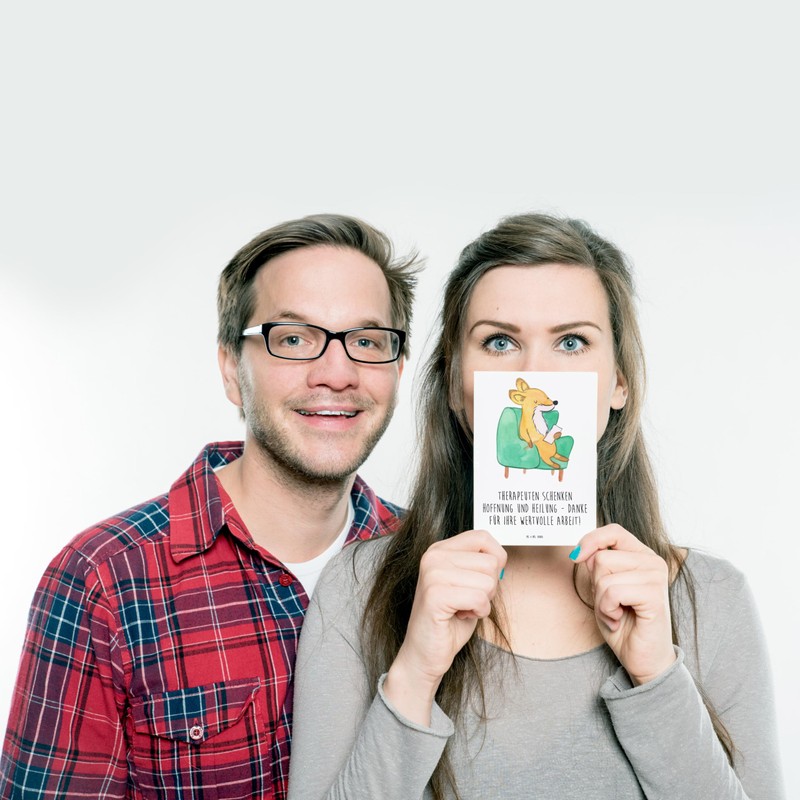 Mr. & Mrs. Panda Postcard Therapist Thank You Gift Psychologists