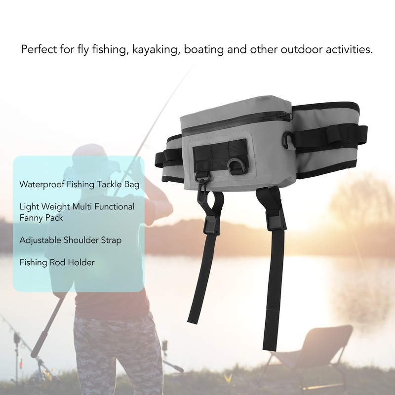 Fishing Fanny Pack Fishing Rod Holder Fishing Tackle Bag with
