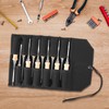 Chisel Roll,12 Pockets Roll Up Tool Pouch,Waxed Canvas Small Tool