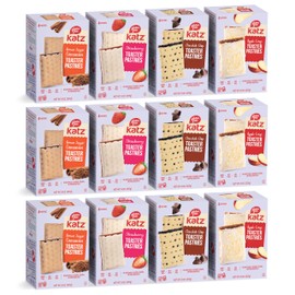 Katz Gluten Free Snacks Toaster Pastries Variety Pack Apple Crisp, Cinnamon, Chocolate Chip & Strawberry. Gluten Free. Dairy Free, Nut Free, Peanut Free, Soy Free. 8 OZ. (Pack Of 12-3 of each flavor)