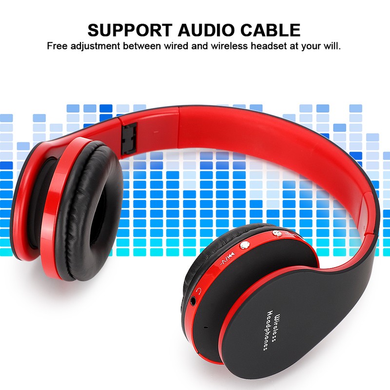 NX-8252 Foldable Bluetooth Headset Wireless Sports Headphone Earphone with Audio