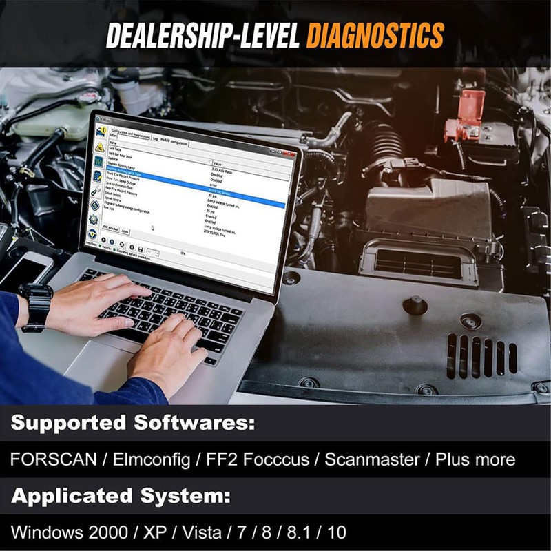 ELM327 with Switch 25k80, OBD2 USB Adapter Code Reader Vehicle