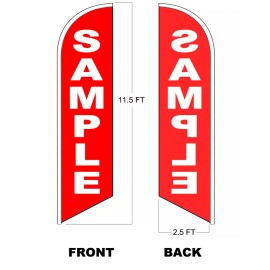 WE ARE OPEN - Windless Swooper Flag 2.5x11.5 ft Feather Banner Sign rb