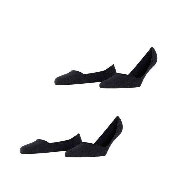 ESPRIT Women Cotton 2-Pack invisible/liner socks, 2 pairs, UK size