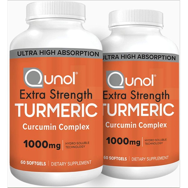 Qunol Curcumina de cúrcuma líquida con bioperina 1000 miligram, antiinflamatorio, suplemento dietético, extra fuerte, suministro de 40 días, 40 porciones, 60 días de suministro