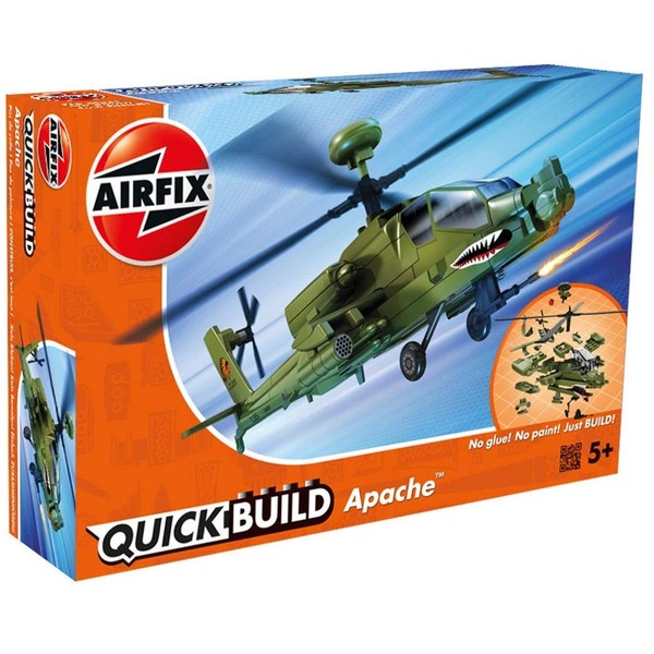 Airfix Quickbuild Boeing Apache Airplane Model Kit, Multi