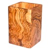 Cleminson® Handmade Olive Wood Utensil Holder | Rustic Stylish Pot