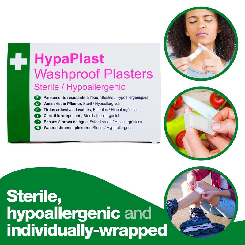 Safety First Aid Group HypaPlast Clear Washproof Assorted (Pack of