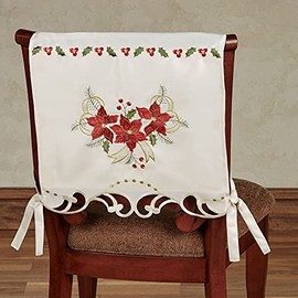 Poinsettia Palace Chair Covers Light Cream Set of Two Chair Covers Set of 2