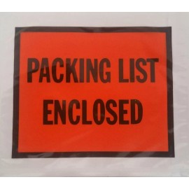 Unbranded/Generic "Packing List Enclosed" Envelopes Full Face 4 1/2 X 5 1/2 100 Ct