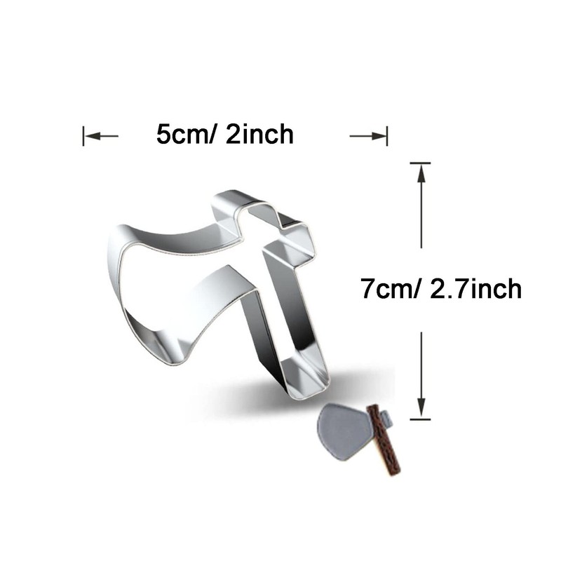 WDYJMALL Ax Hatchet Axe Shape Cookie Cutter