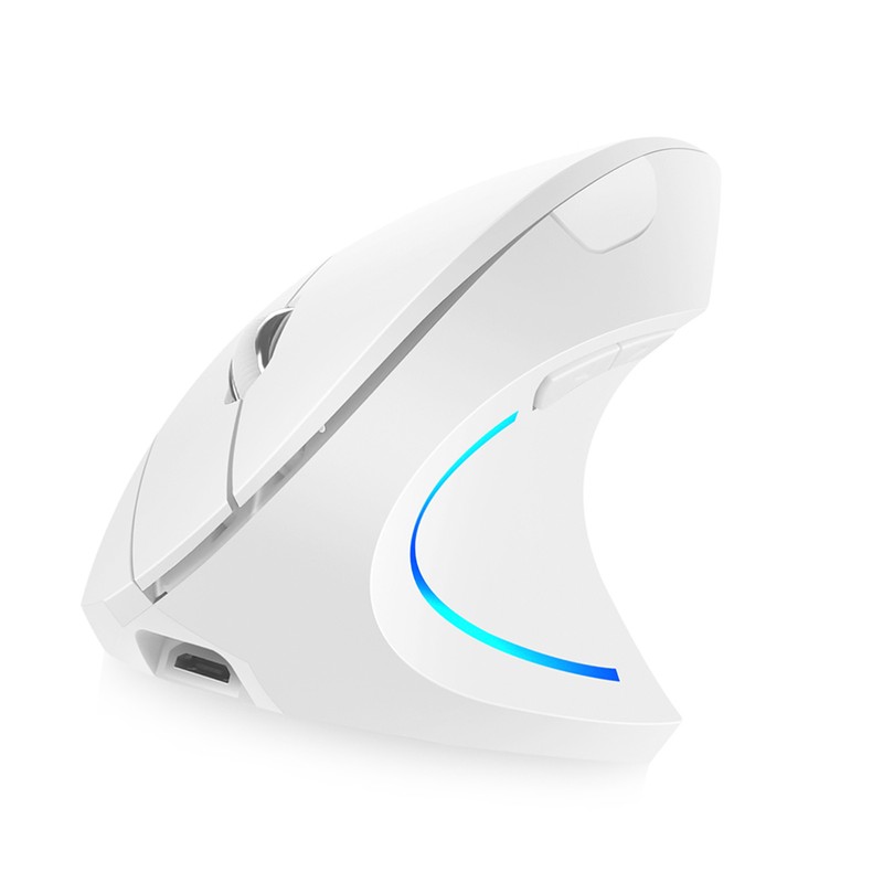 2.4G BT Dual-mode Wireless Vertical Mouse Rechargeable Mouse RGB streamer
