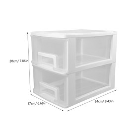 DOITOOL Clear Drawer Organizer Box for Office Desk Storage Case for Stationery and Cosmetics and Reusable Desktop for Home Study and Classroom