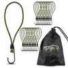 CargoVA® – 20 Bungees with Hooks and Practical Bag –