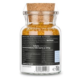 ration1 Gewürzstreuer XXL 6 in 1 Set für Camping, Wandern und als Outdoor Ausrüstung, Gewürz Organizer mit Salz, Pfeffer, Chili, Paprika, Knoblauch, Curry