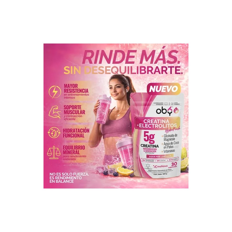 Creatina Monohidratada con Electrolitos | 100% Alta Pureza Micronizada |