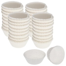 CybrTrayd No.5 Glassine Paper Approximately 2,500 Pieces – 1-1/4” Base, 3/4” Wall Candy Cups, White