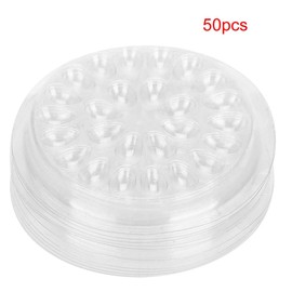 Eyelash Glue Holder, 50 Pieces Disposable Eyelash Glue Holder, Transparent Plastic Eyelash Extension Glue Stand Pad for Eyelash Extensions or Tattoo Ink