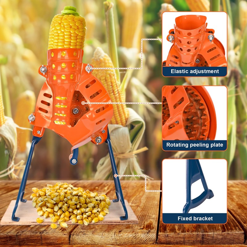 Steel Corn Sheller Hand Crank - Corn on The Cob