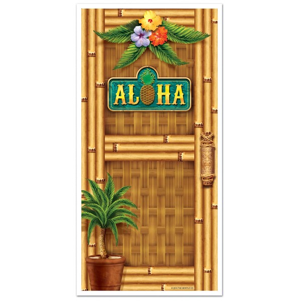 Beistle Aloha Door Cover, 30" x 5'
