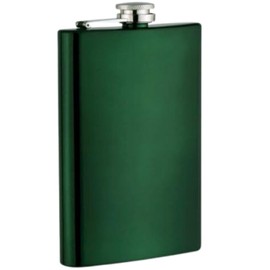 Top Shelf Flasks | Custom Stainless Steel Pocket Size 8oz Drinking Flasks | Iron Flask Screw-On Leak Proof Cap | Mens Wedding Favors | Liquor Flasks For Men