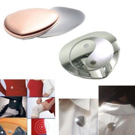 TCM Power Magnetherz Edelstahl Kupfer Schmerzpflaster poliert gravierbar antiallergen Yin Yang Body Magnet Energetix 4you 1114 Magnetix 177Cu