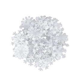Vaguelly Snowflake Wall Sticker Decals 200pcs Fluorescent Snowflake Decals Easy to Apply for Christmas Decor