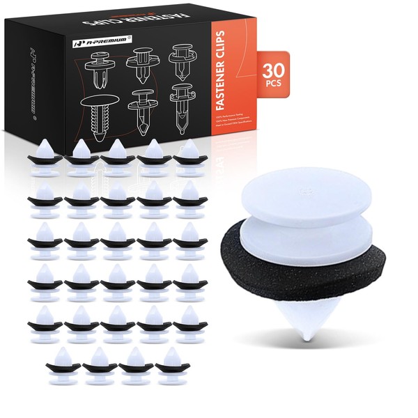 A-Premium 30PCS Nylon Moulding Retainer Clips with Sealer Compatible with