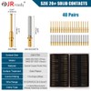 JRready Gold Plated Deutsch Solid Connector Terminals Kit,ST6356-20-040 DTM Turned