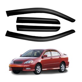 Window Visors Rain Guards Deflectors FIT 2016–2022 Toyota Tacoma Crew Cab – 4PCS Tape-On Side Window Vent Visors Smoked Acrylic Easy Install