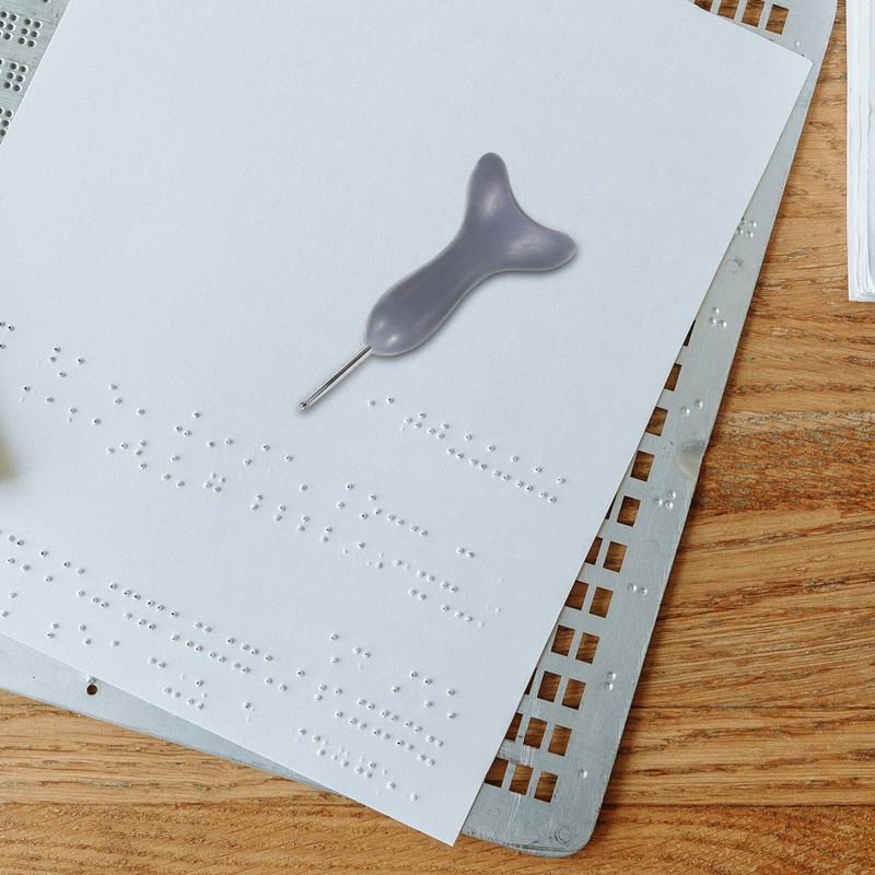 Healvian Braille Stylus Saddle-Shaped Braille Slate Stylus Plastic Braille Pen