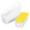 8-pack Plastic Storage Bins Thin Rectangular Storage Basket Set 8.85